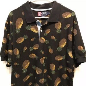 Chaps Ralph Lauren Pineapple Hawaiian Shirt Large